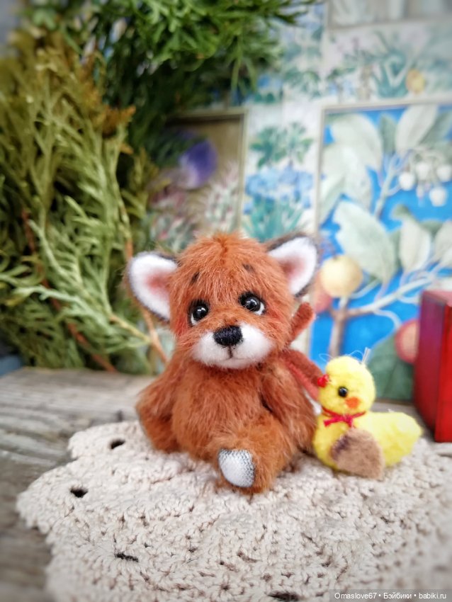 Мини лисик с цыпой 3 — Авторские игрушки