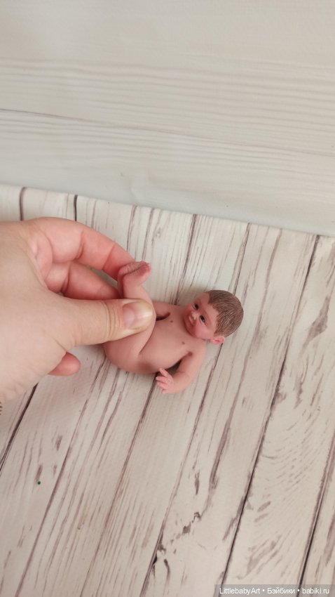 Силиконовый малыш 11 см — Авторские куклы (фото 6)