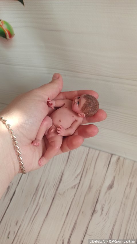 Силиконовый малыш 11 см — Авторские куклы (фото 6)
