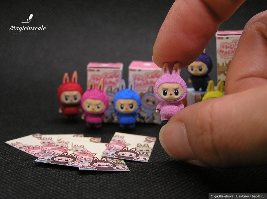 Миниатюрные лабубу для кукол