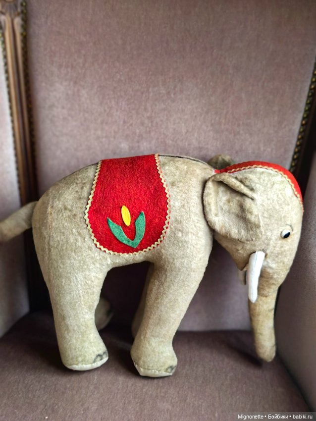 Слон Steiff — Антикварные игрушки (фото 4)