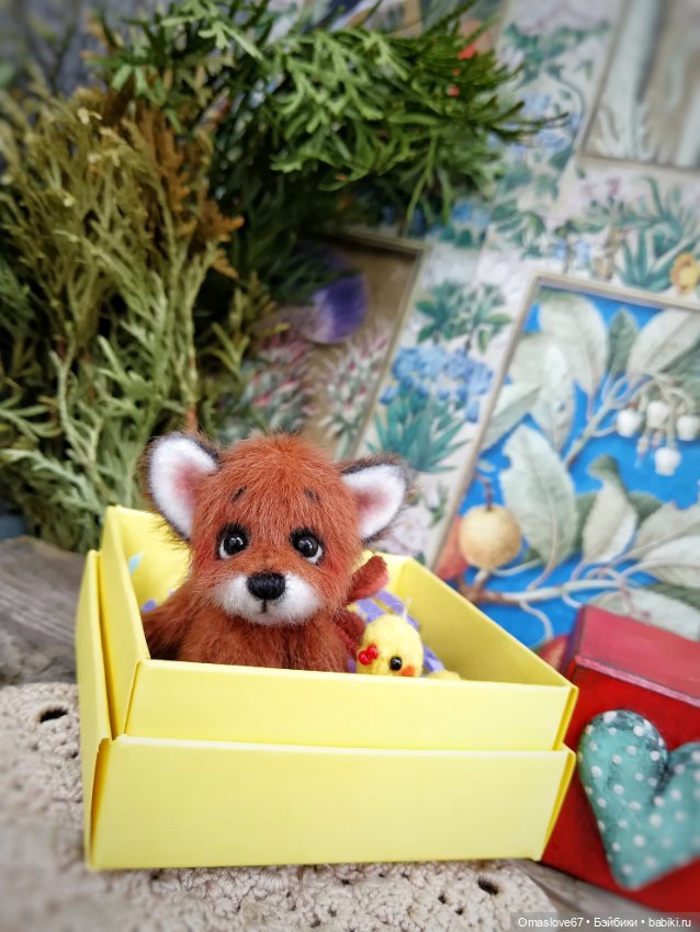 Мини лисик с цыпой 3 — Авторские игрушки (фото 2)