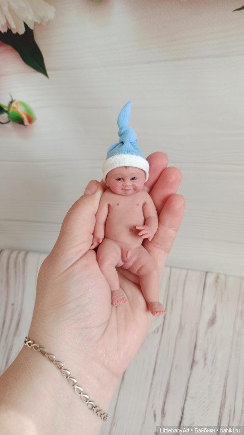 Силиконовый малыш 11 см — Авторские куклы (фото 7)