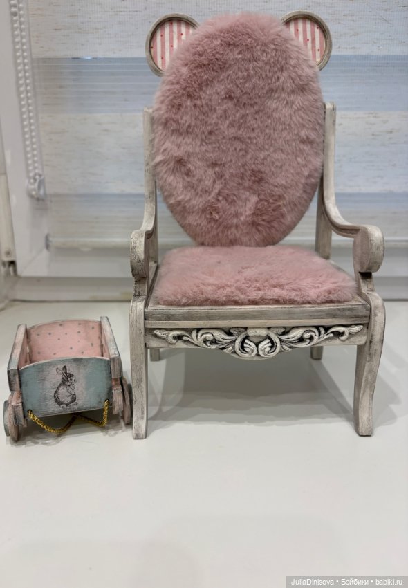 Кресло и тележка — Кукольная мебель (фото 2)