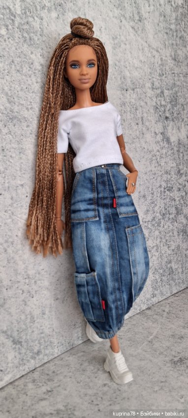 Джинсовая юбка на барби — Одежда для кукол (фото 3)