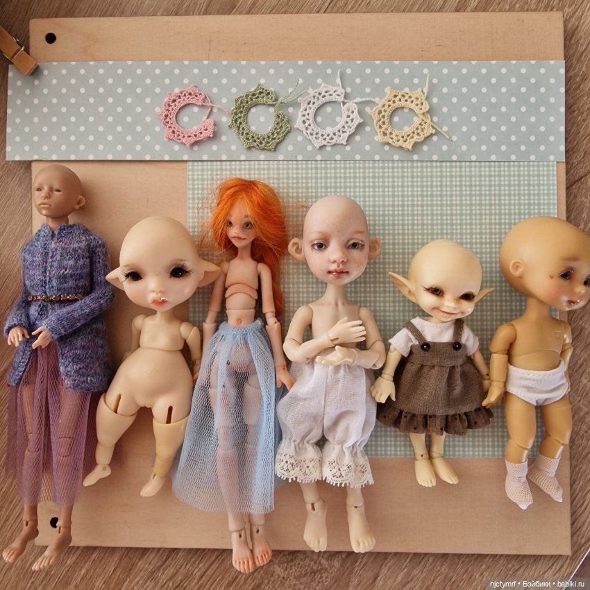 Вязаные миниатюрные воротники