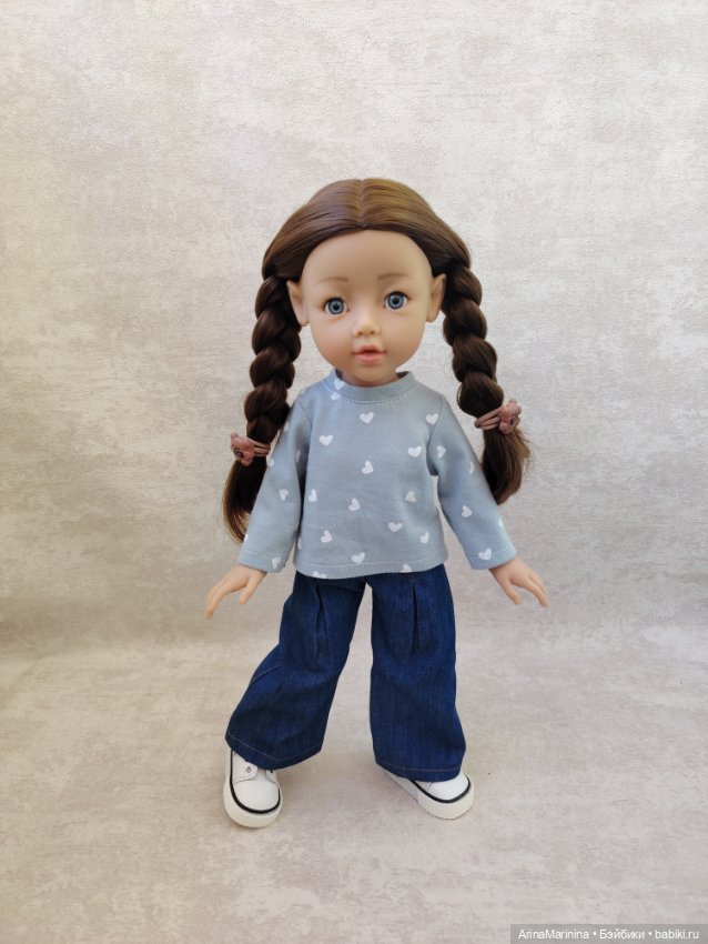 Лонгслив и джинсы на Gotz Little Kids 36 см (фото 3)