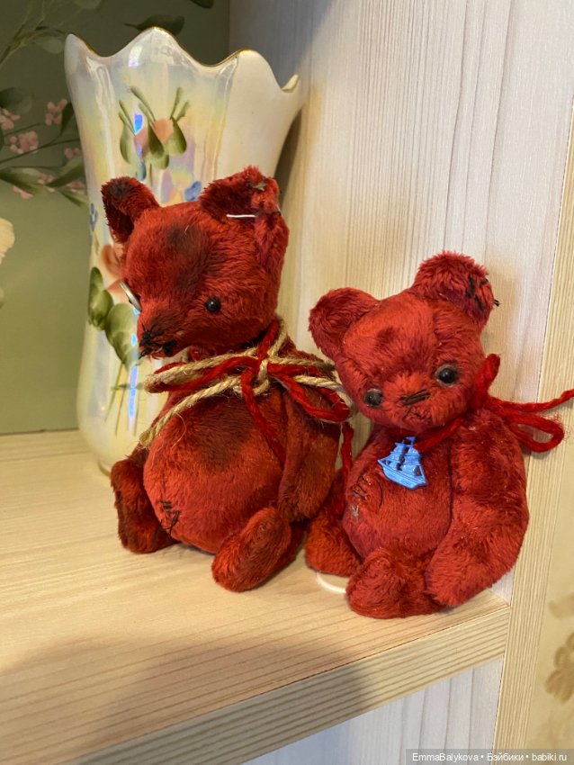 Пара Вишнёвых Медведей🍓 — Авторские игрушки