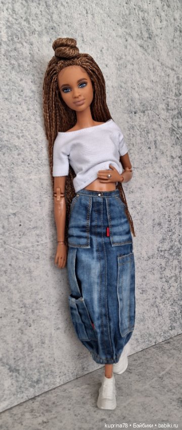 Джинсовая юбка на барби — Одежда для кукол (фото 6)