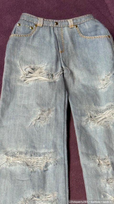 Реалистичные джинсы на кукол формата 1/4 (фото 3)