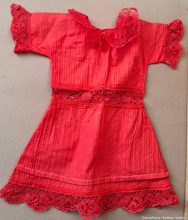 Французское платье для антикварной куклы