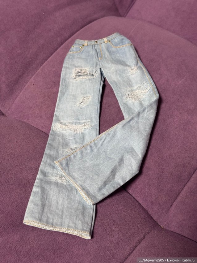 Реалистичные джинсы на кукол формата 1/4