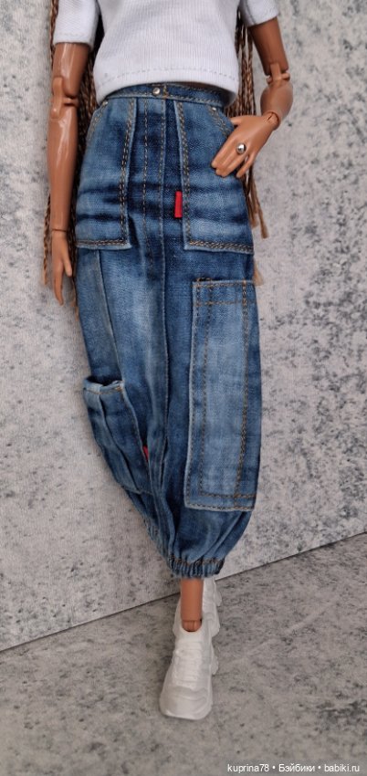 Джинсовая юбка на барби — Одежда для кукол (фото 2)