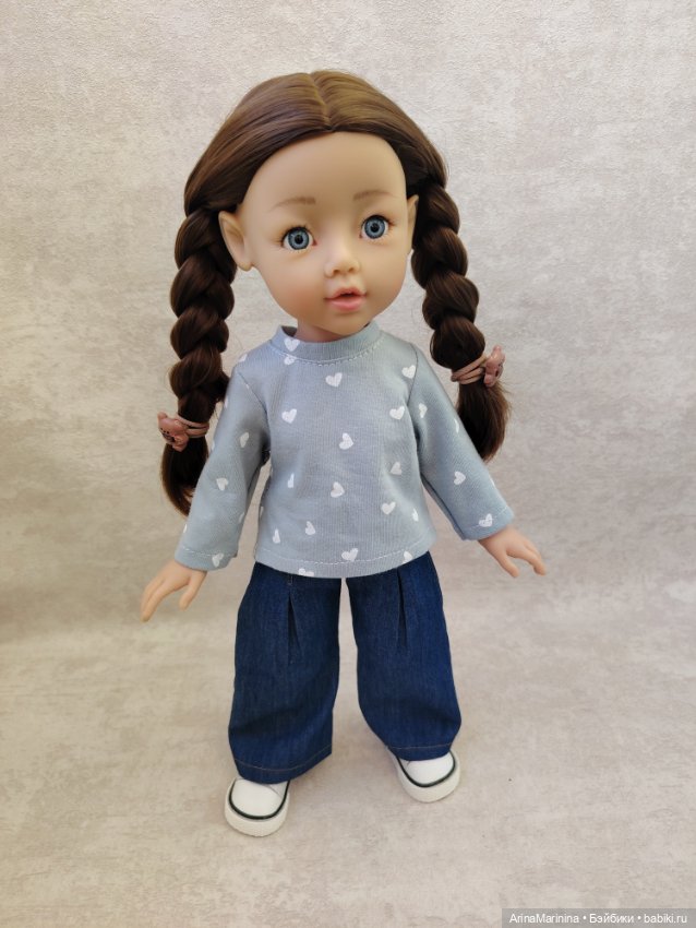 Лонгслив и джинсы на Gotz Little Kids 36 см