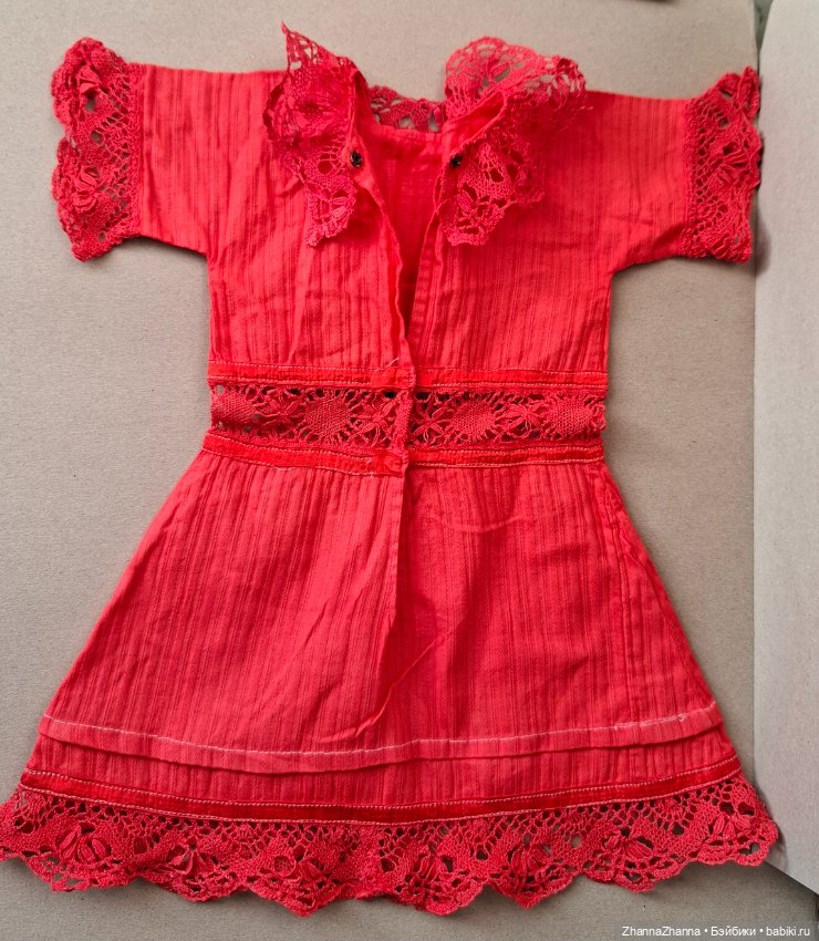 Французское платье для антикварной куклы (фото 5)