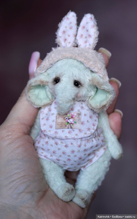 Слоник тедди 12 см — Авторские игрушки