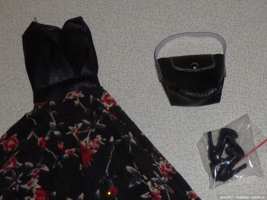Аутфит для Барби, кукол 1/6 Handmade (платье, сумка, туфли) (фото 3)