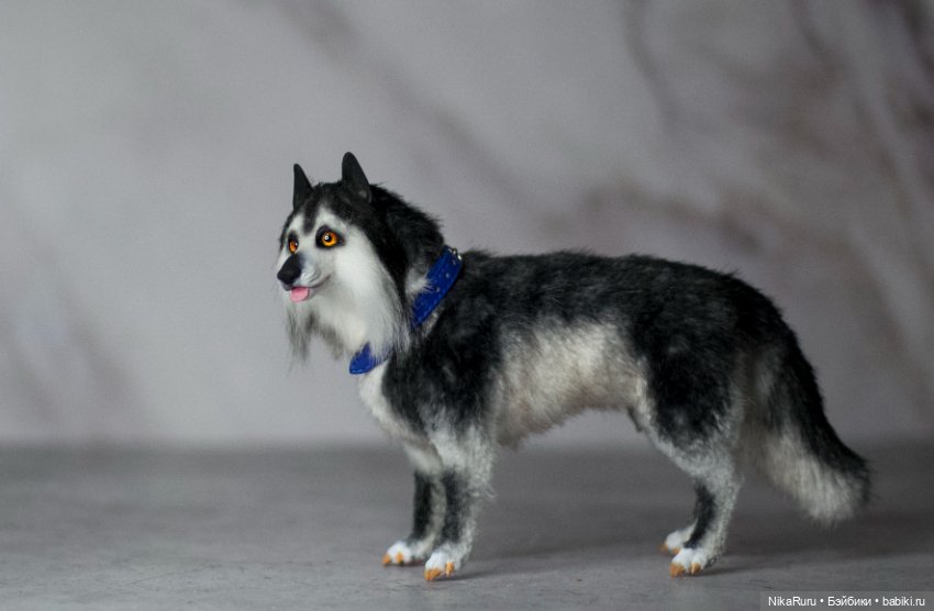 Собака для Барби игрушка в смешанной технике формат 1/6 (фото 5)