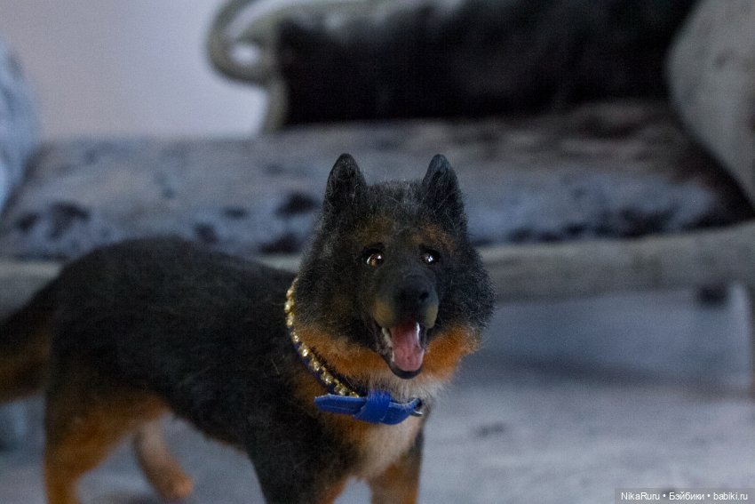 Собака для Барби игрушка в смешанной технике формат 1/6 (фото 2)