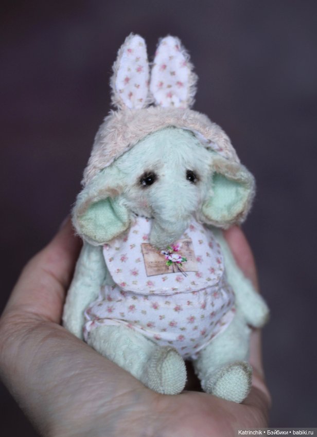 Слоник тедди 12 см — Авторские игрушки (фото 6)