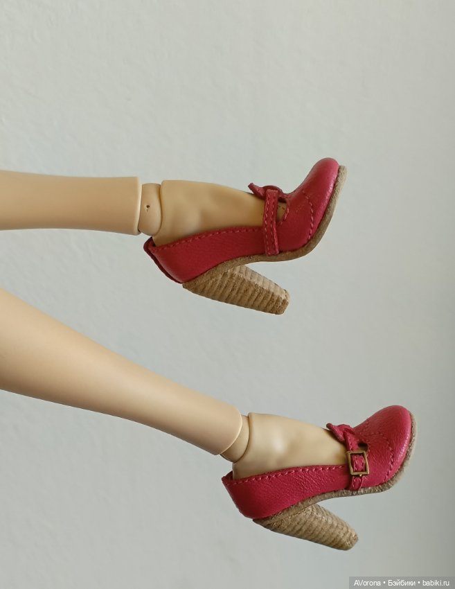 Туфли на высоком наборном каблуке, яркий цвет фуксия 🌺 (фото 6)