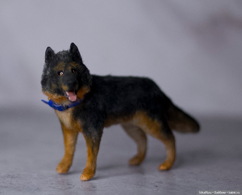 Собака для Барби игрушка в смешанной технике формат 1/6 (фото 8)