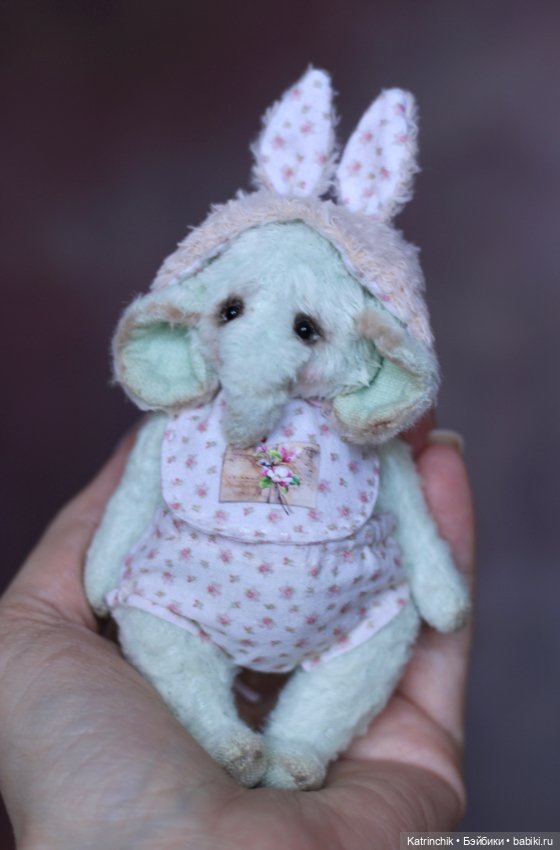 Слоник тедди 12 см — Авторские игрушки (фото 2)