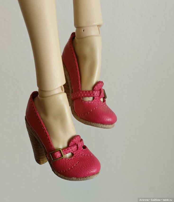 Туфли на высоком наборном каблуке, яркий цвет фуксия 🌺