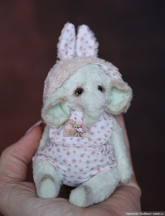 Слоник тедди 12 см — Авторские игрушки (фото 7)