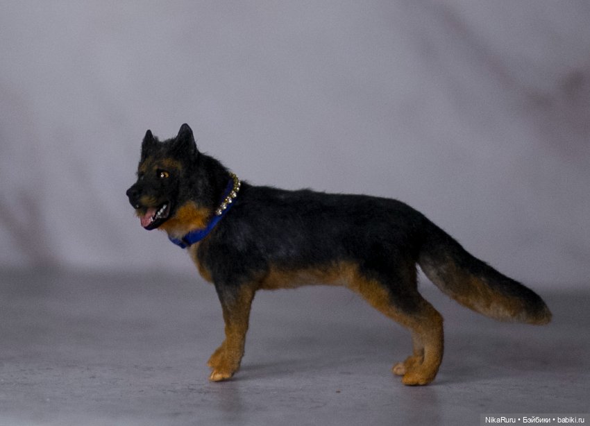 Собака для Барби игрушка в смешанной технике формат 1/6 (фото 6)