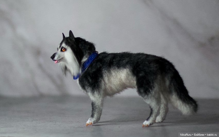 Собака для Барби игрушка в смешанной технике формат 1/6 (фото 6)