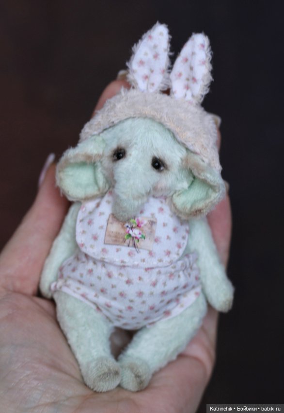 Слоник тедди 12 см — Авторские игрушки (фото 4)