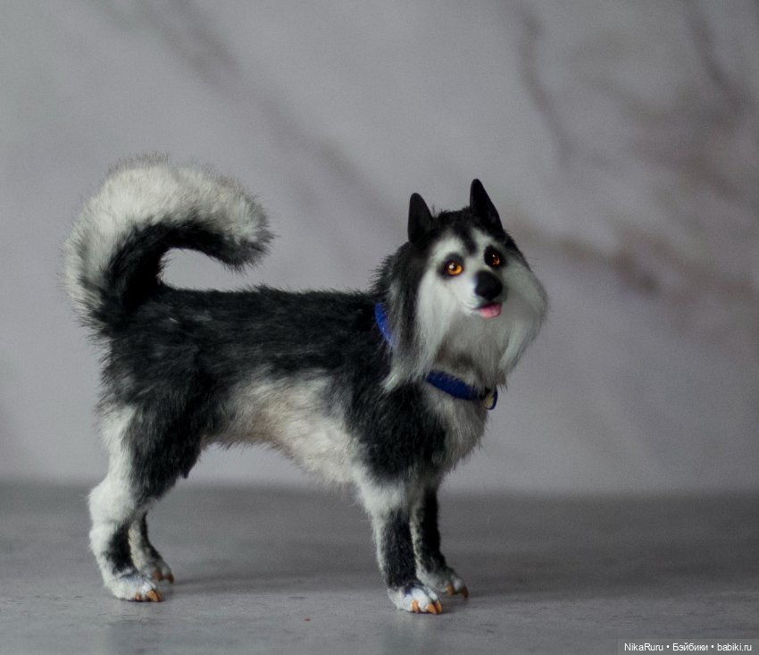 Собака для Барби игрушка в смешанной технике формат 1/6 (фото 7)