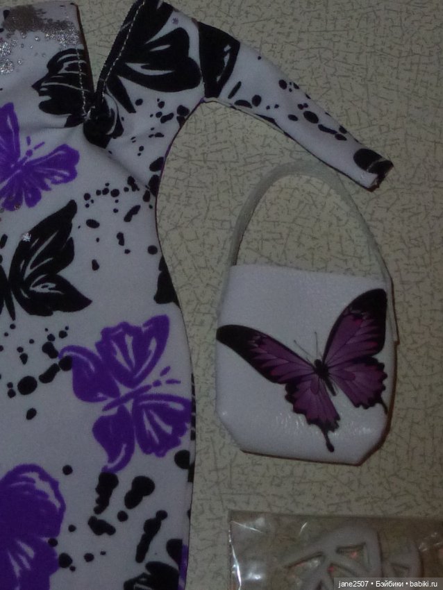 Аутфит для Барби, кукол 1/6 Handmade (платье, сумка, туфли) (фото 4)