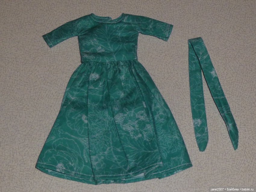 Платье handmade OOAK для Барби, кукол 1/6 + лента для волос