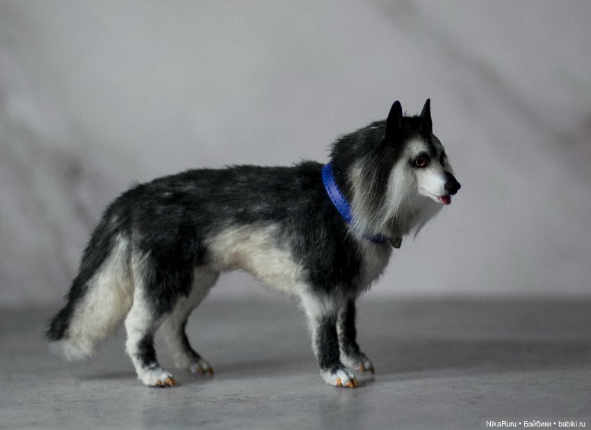 Собака для Барби игрушка в смешанной технике формат 1/6 (фото 4)