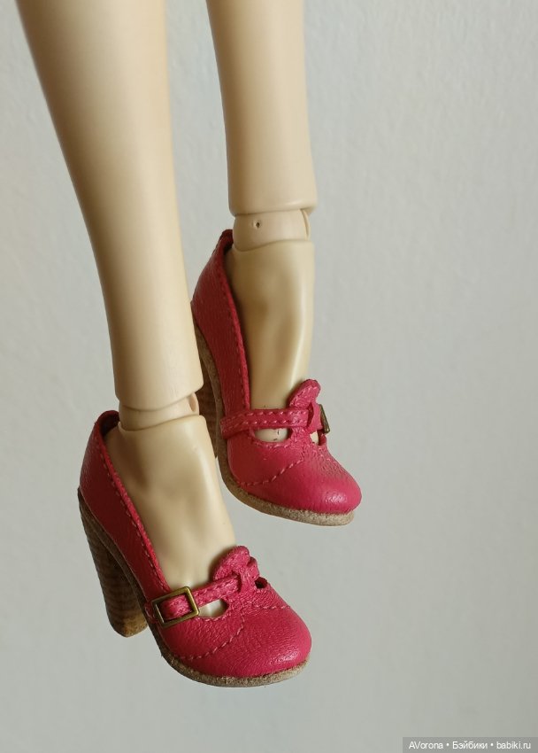 Туфли на высоком наборном каблуке, яркий цвет фуксия 🌺 (фото 8)