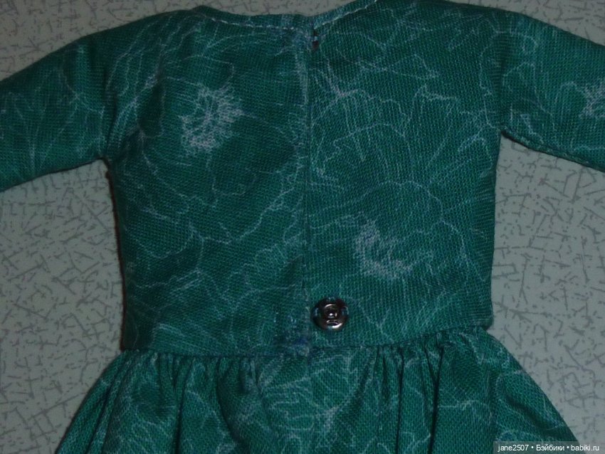 Платье handmade OOAK для Барби, кукол 1/6 + лента для волос (фото 3)