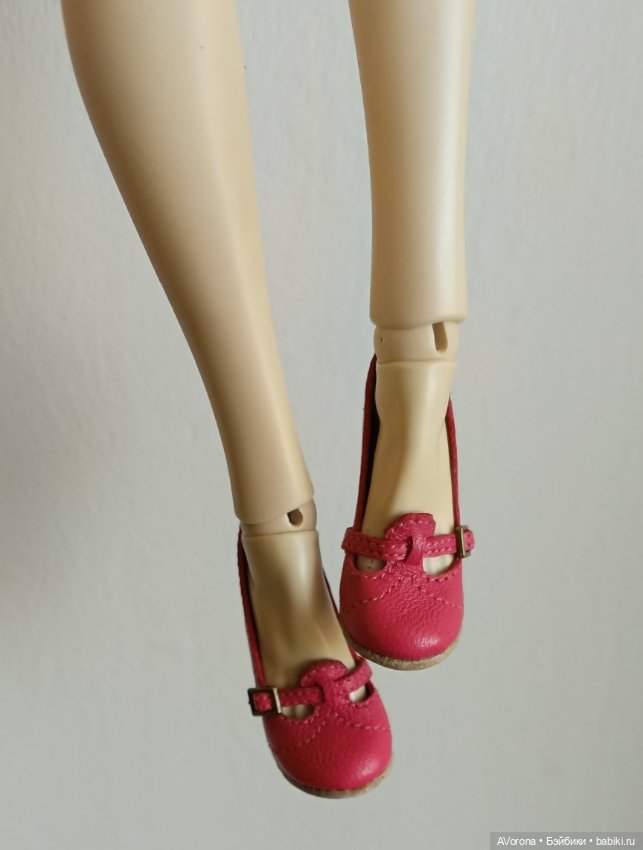 Туфли на высоком наборном каблуке, яркий цвет фуксия 🌺 (фото 7)