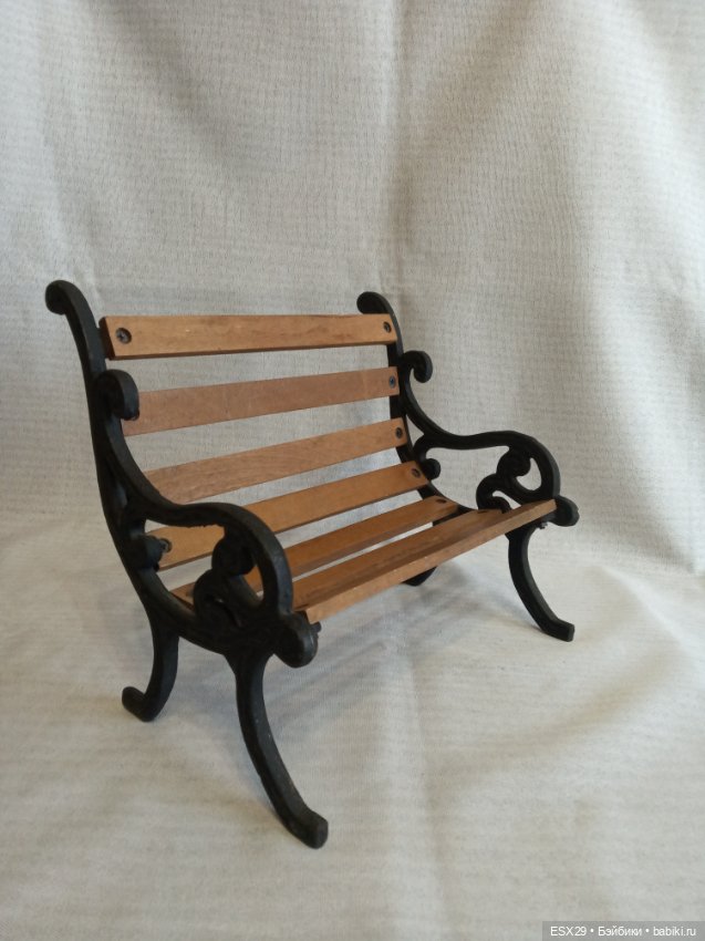 Скамья. Винтаж — Кукольная мебель (фото 3)