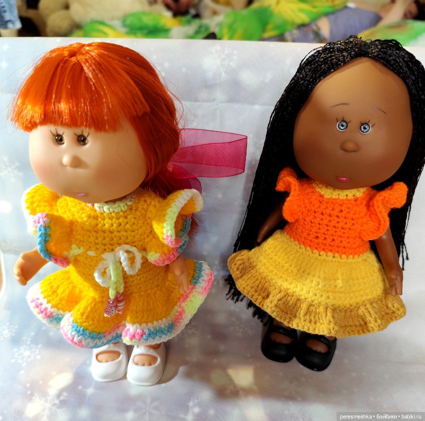 Вязанные платья для Мии булочки (24 см) (фото 6)