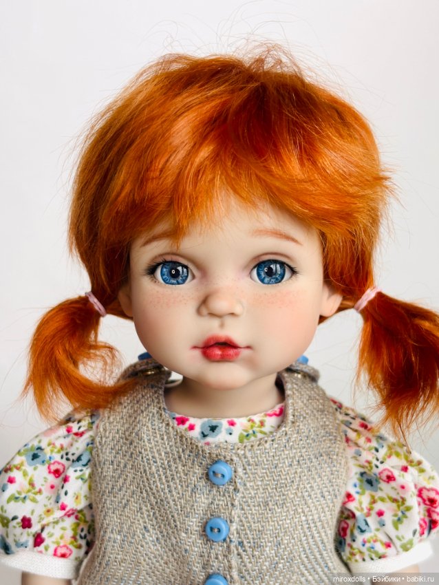 Рыжик Лиза, авторская шарнирная кукла из полиуретана, фулсет (фото 5)