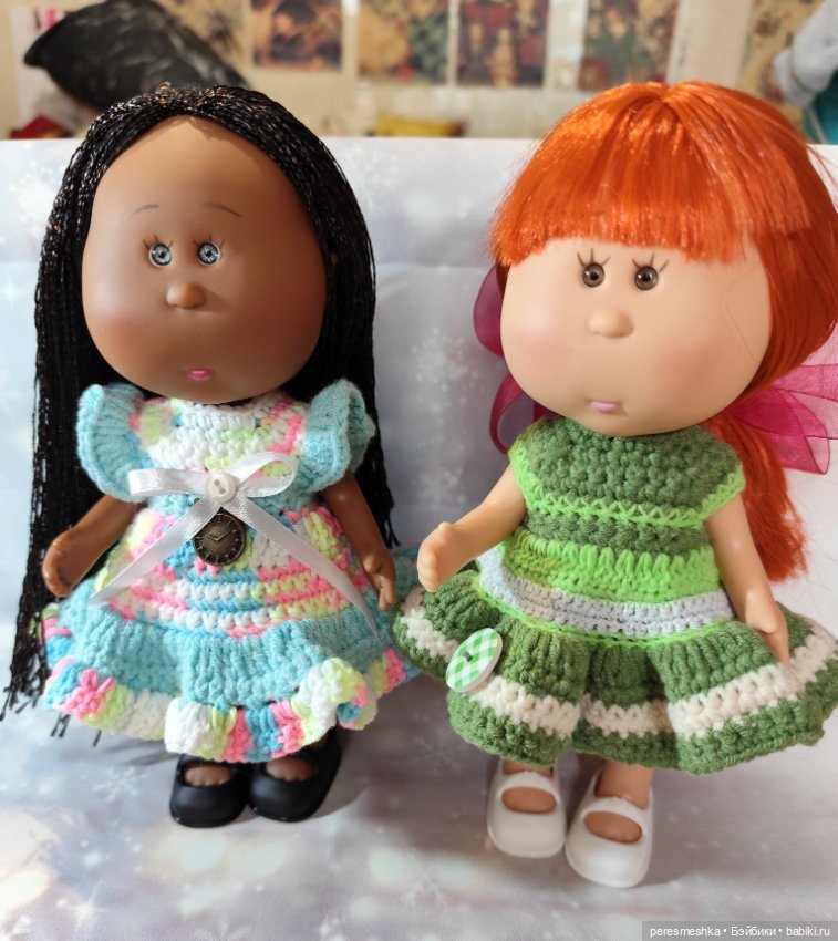 Вязанные платья для Мии булочки (24 см) (фото 5)