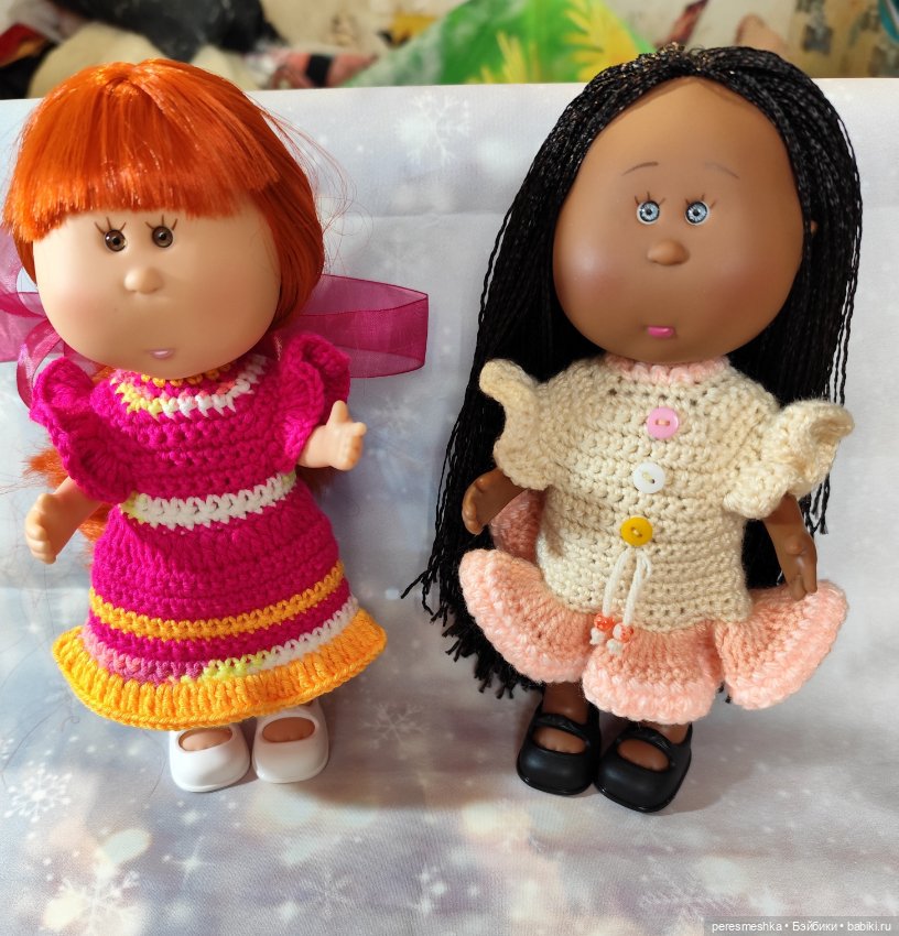 Вязанные платья для Мии булочки (24 см) (фото 8)
