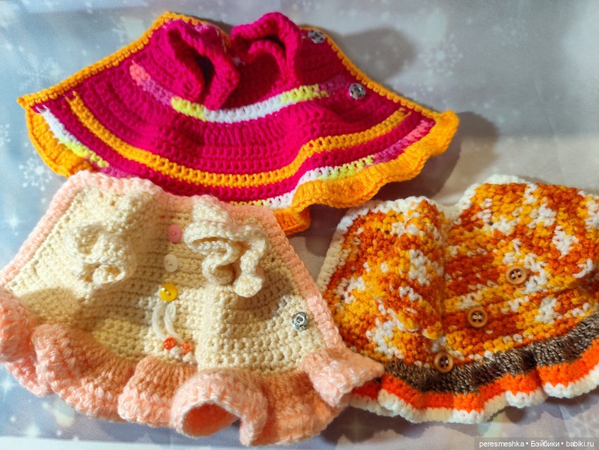 Вязанные платья для Мии булочки (24 см) (фото 3)