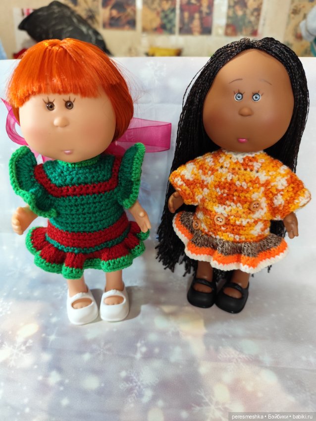 Вязанные платья для Мии булочки (24 см) (фото 7)