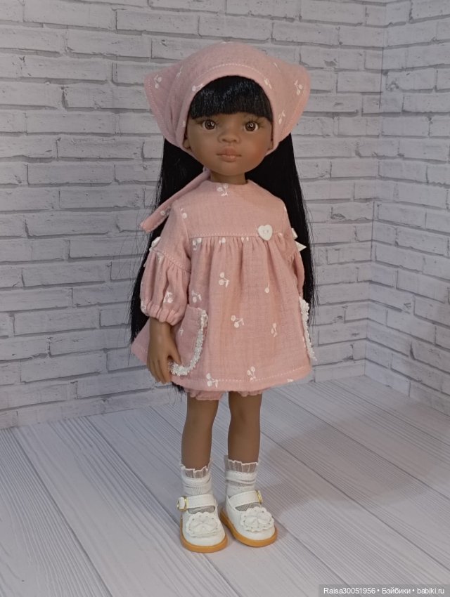 Туника , панталончики, косынка и носочки-гольфики для кукол Паола Рейна 32-34 см (фото 8)