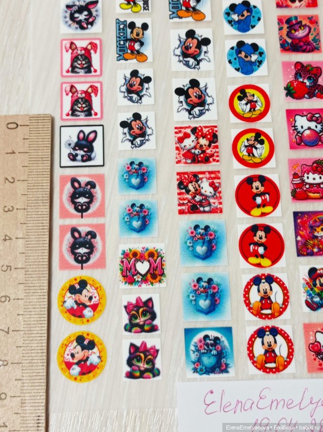 Принты мини для кукольной одежды