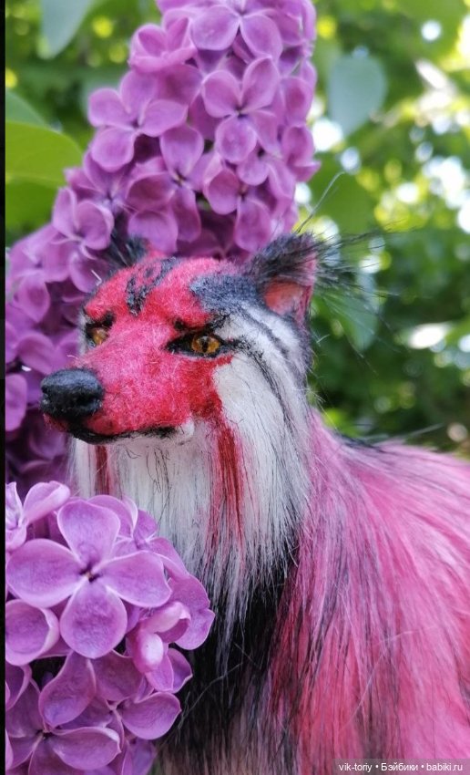 Авторская игрушка "Лисица - кицунэ" (фото 5)