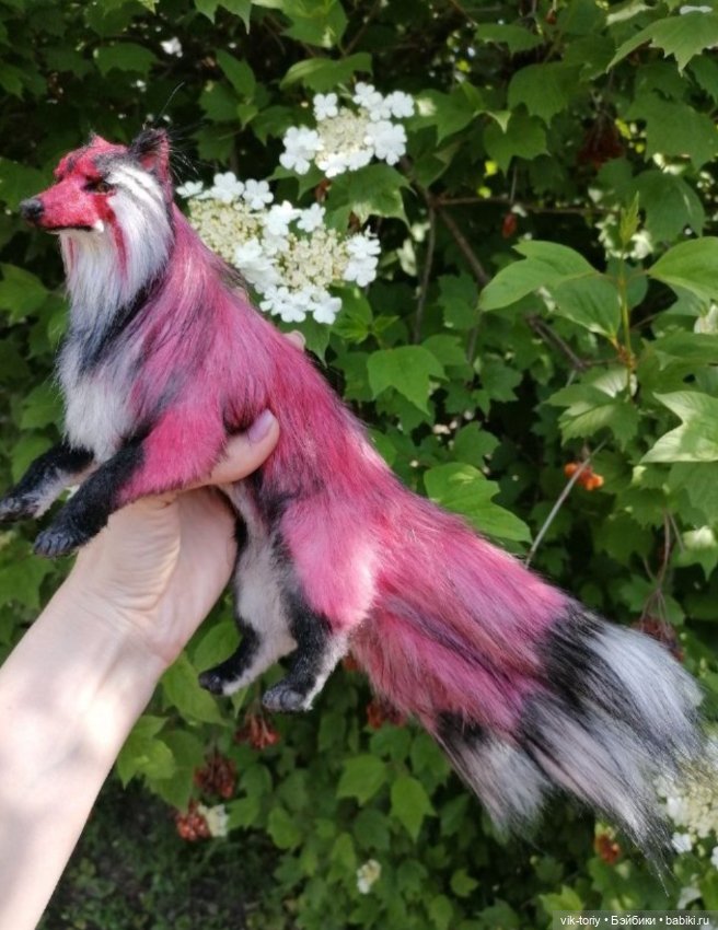 Авторская игрушка "Лисица - кицунэ" (фото 6)